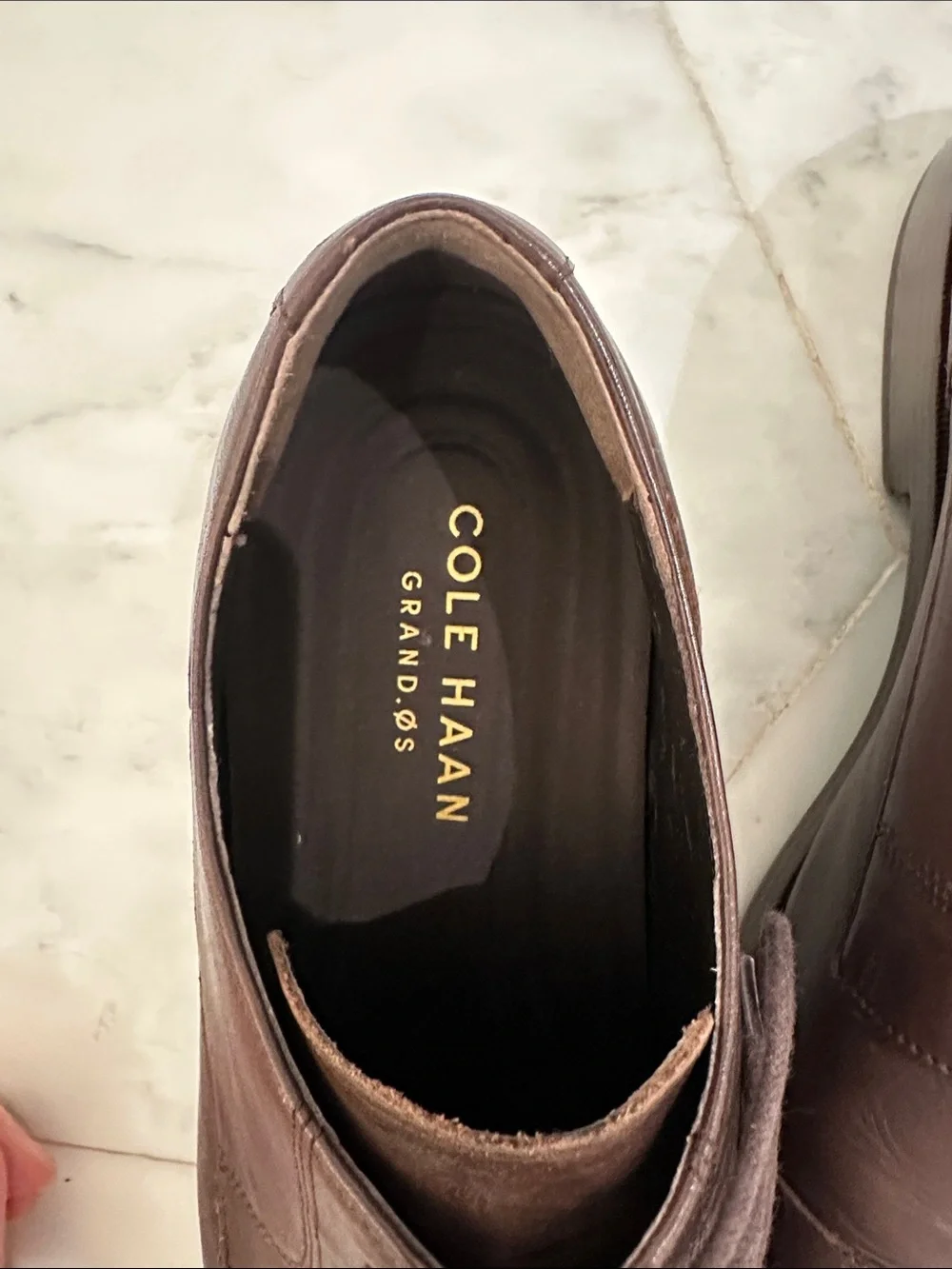 Cole Haan Men's Dark Brown Leather Cap-Toe Oxfords